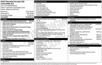 2023 Chevrolet Corvette 3LZ