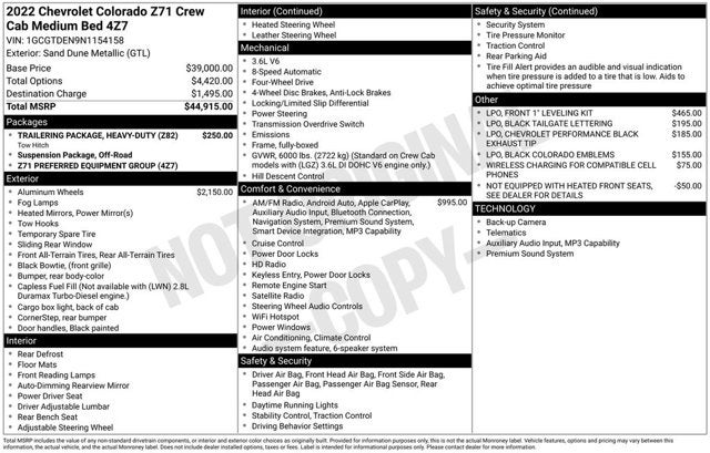 2022 Chevrolet Colorado 4WD Z71