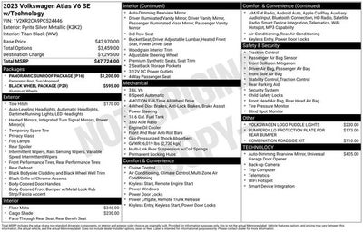 2023 Volkswagen Atlas 3.6L V6 SE w/Technology