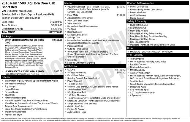 2016 RAM 1500 Big Horn