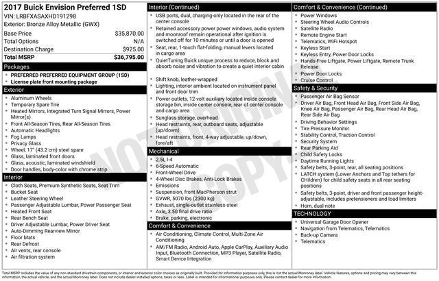 2017 Buick Envision Preferred