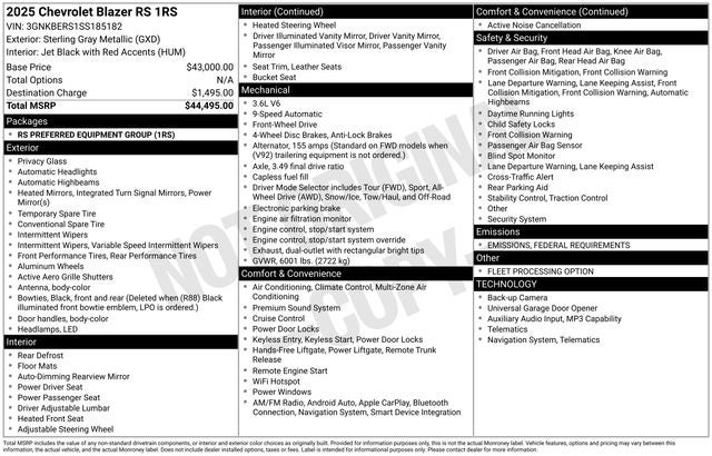 2025 Chevrolet Blazer RS