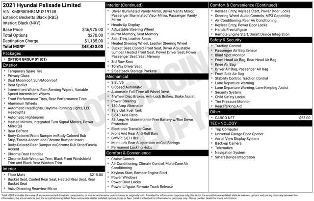 2021 Hyundai Palisade Limited