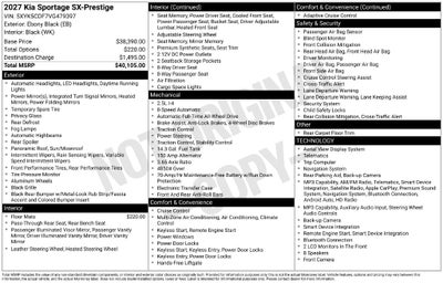 2027 Kia Sportage SX-Prestige