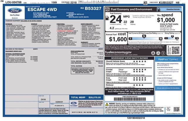 2019 Ford Escape SE