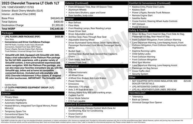 2023 Chevrolet Traverse LT 1LT