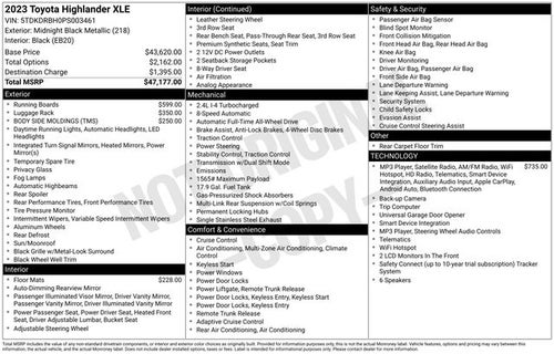 2023 Toyota Highlander XLE