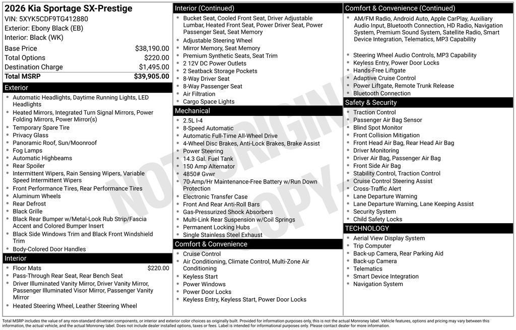 2026 Kia Sportage 2.5 SX Prestige AT AWD's photo