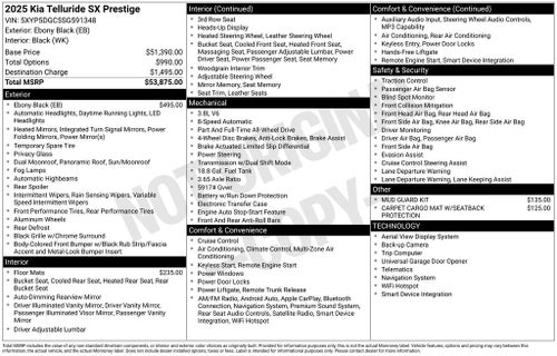 2025 Kia Telluride SX-Prestige