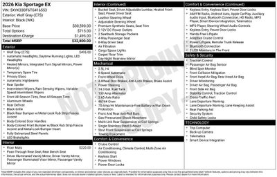 2026 Kia Sportage EX