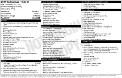 2027 Kia Sportage Hybrid EX