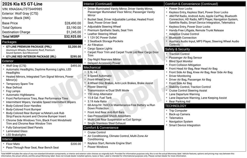 2026 Kia K5 GT-Line