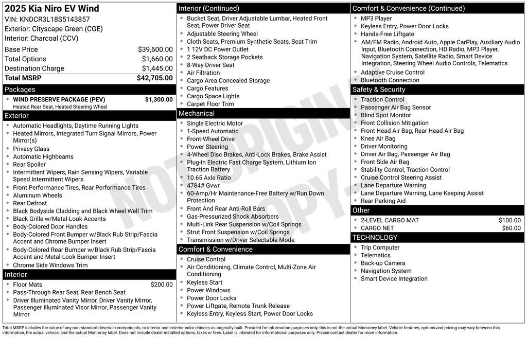 2025 Kia Niro EV Wind