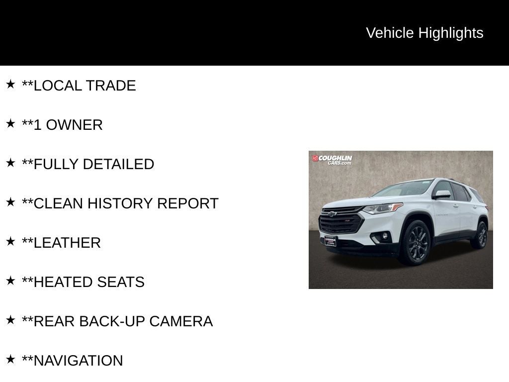 2019 Chevrolet Traverse RS 2LT