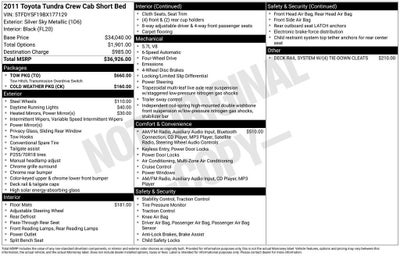 2011 Toyota Tundra 4WD Truck Base