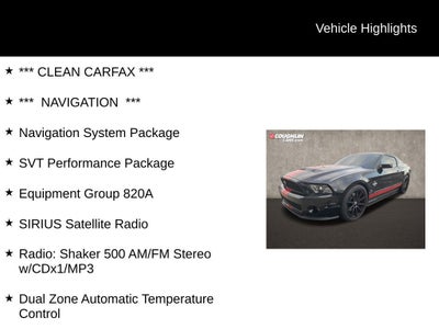 2012 Ford Mustang Shelby GT500