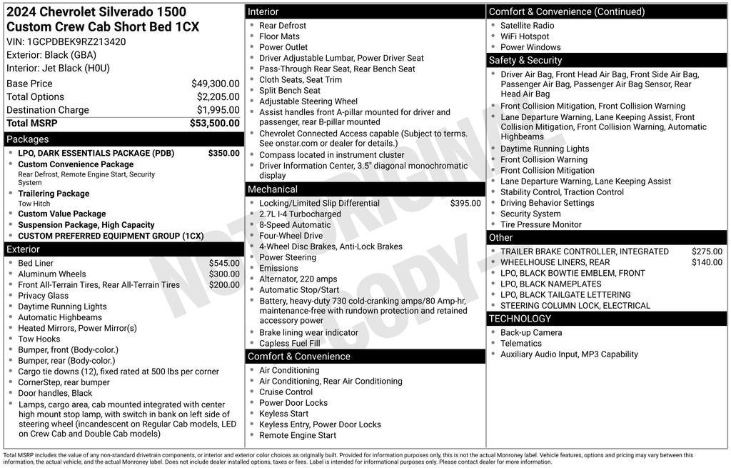 2024 Chevrolet Silverado 1500 Custom