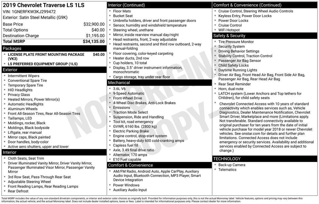 2019 Chevrolet Traverse LS