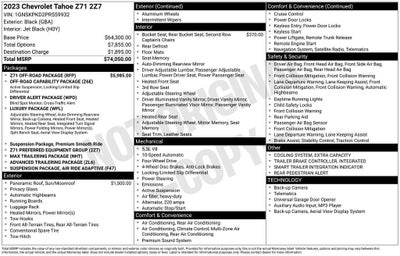 2023 Chevrolet Tahoe Z71