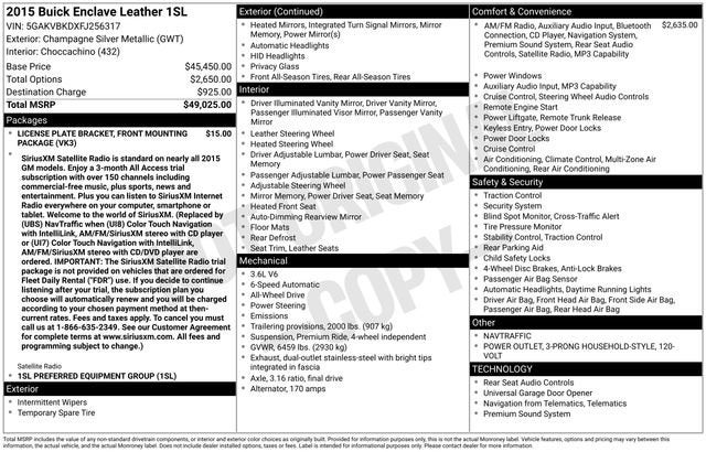 2015 Buick Enclave Leather