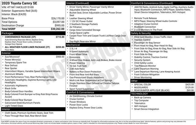 2020 Toyota Camry SE