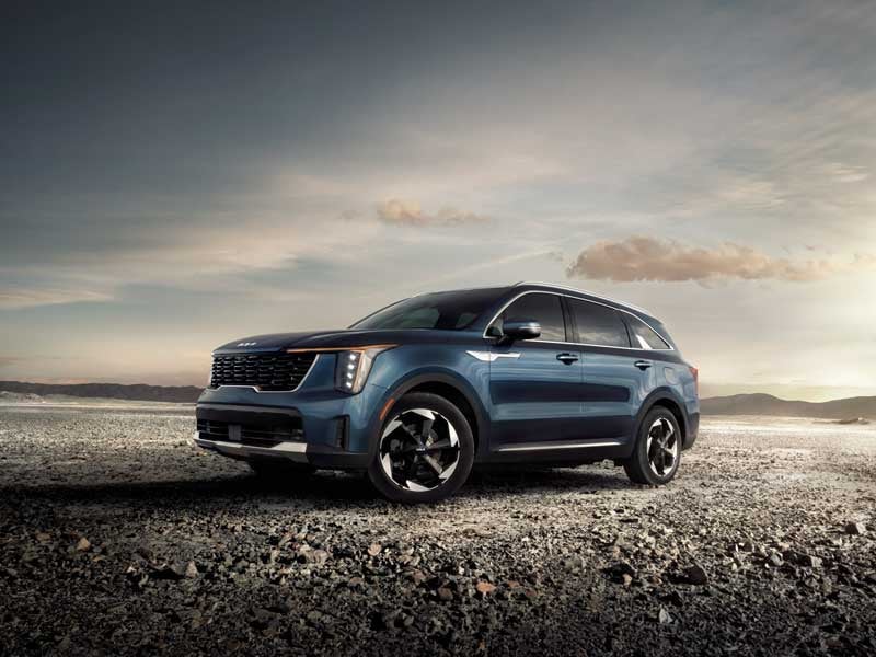 Kia Sorento parked on rocky shore from Kia Dealer near me in Ohio